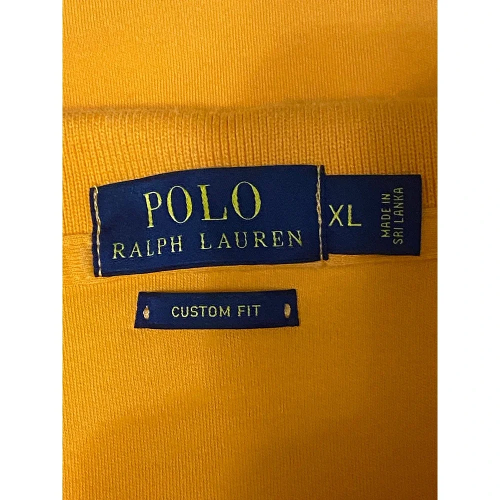 Polo Ralph‎ Lauren Mens XL Orange Short Sleeve Cotton Polo Preppy Ivy League